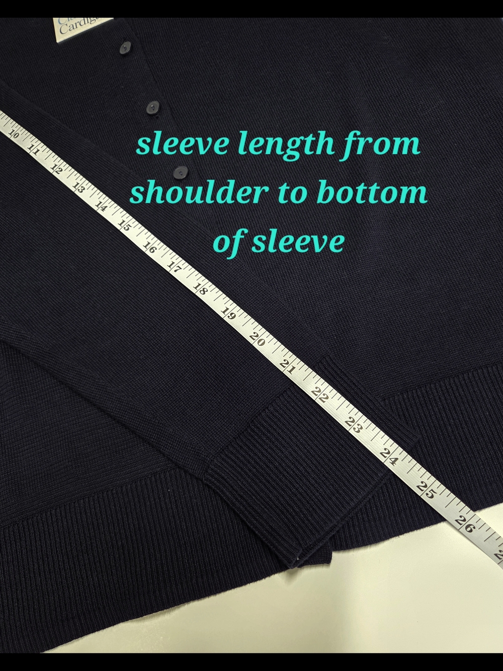 croft & barrow navy button-front crew cardigan - Picture 7 of 11